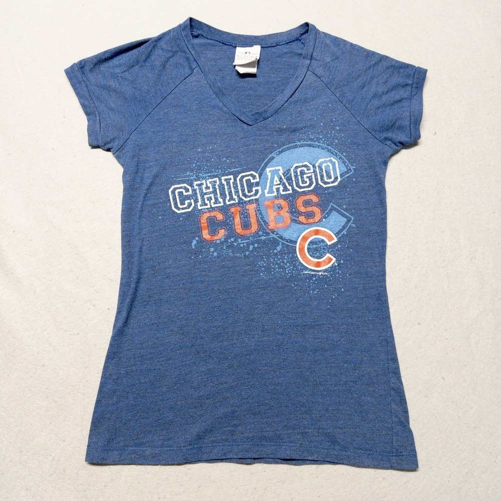 MLB Chicago Cubs Baseball Shirt Ladies Large Thin T-Shirt‎